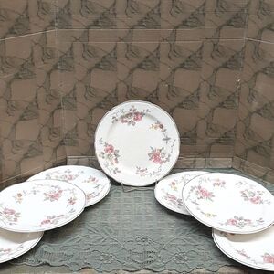 7 vintage "Blossom Time" bread and butter plates by Edwin Knowles